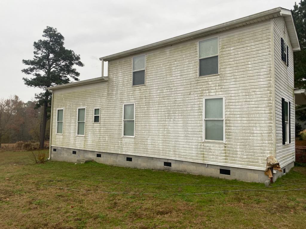 house before being pressure washed