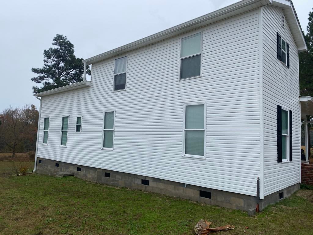 house after being pressure washed